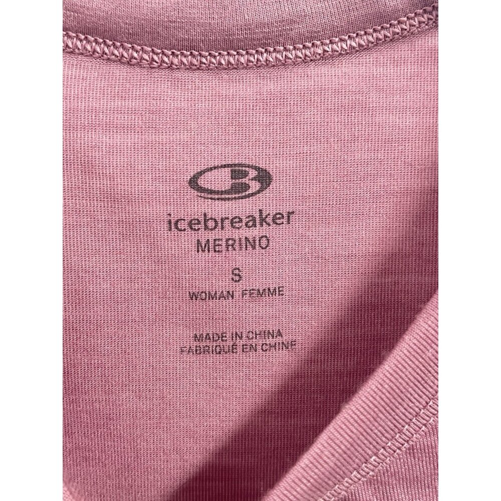 Ice Breaker Merino Wool Purple Short Sleeve T Shirt Sz Womens Small - Picture 2 of 3
